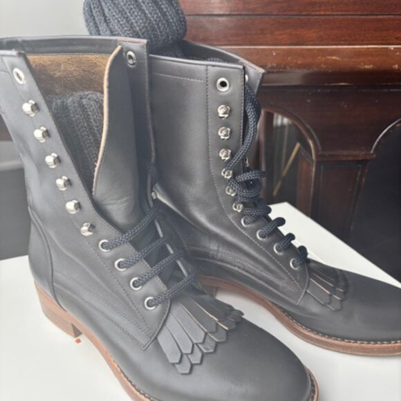 Chanel Sock High CC Combat Boots - Picture 1 of 8